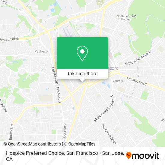 Mapa de Hospice Preferred Choice