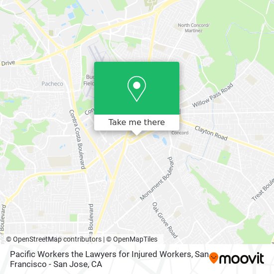 Pacific Workers the Lawyers for Injured Workers map