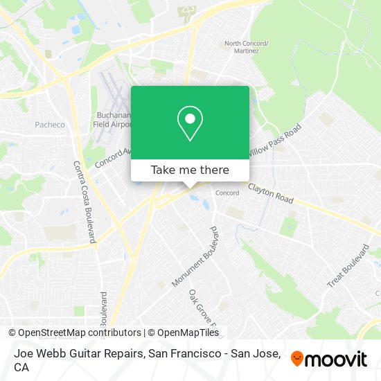 Joe Webb Guitar Repairs map