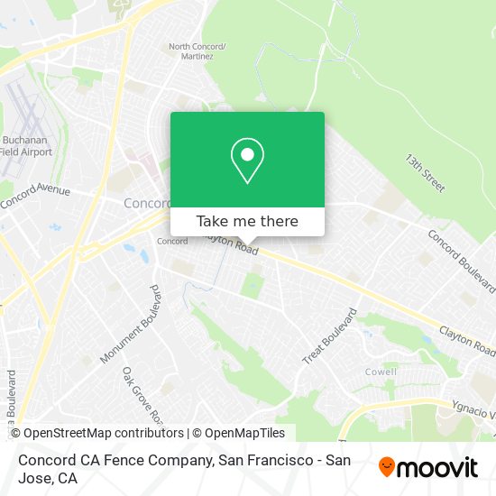 Concord CA Fence Company map