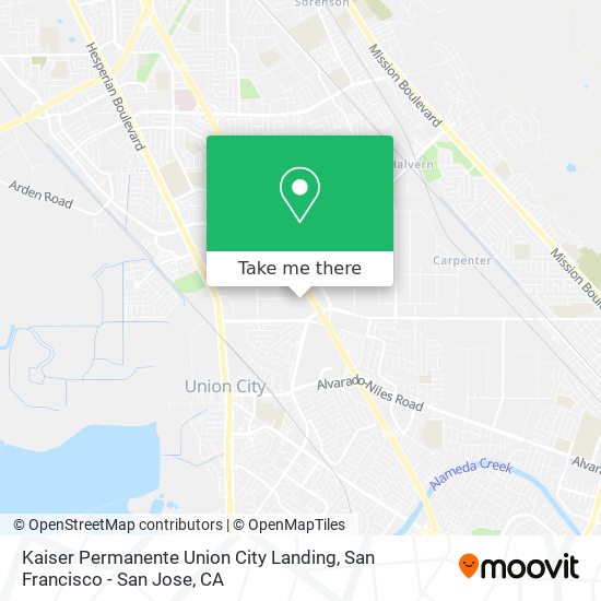 Mapa de Kaiser Permanente Union City Landing