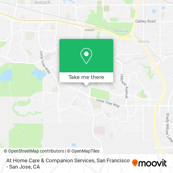 At Home Care & Companion Services map