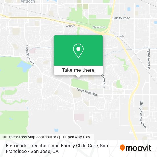 Mapa de Elefriends Preschool and Family Child Care