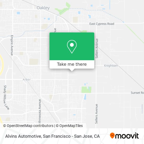 Mapa de Alvins Automotive
