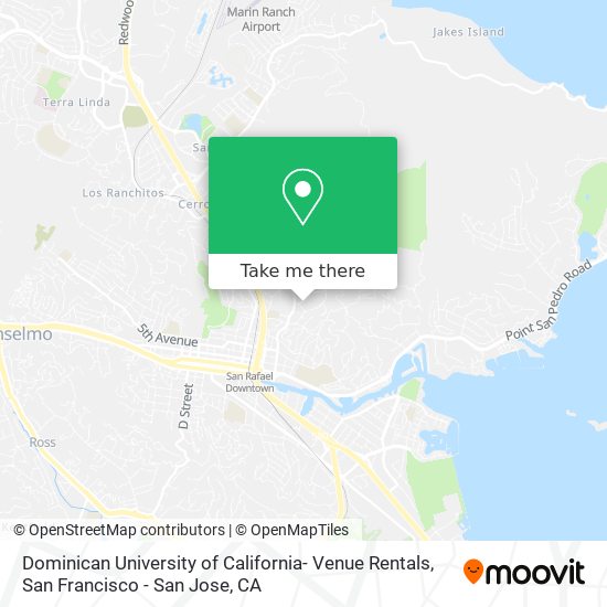Dominican University of California- Venue Rentals map