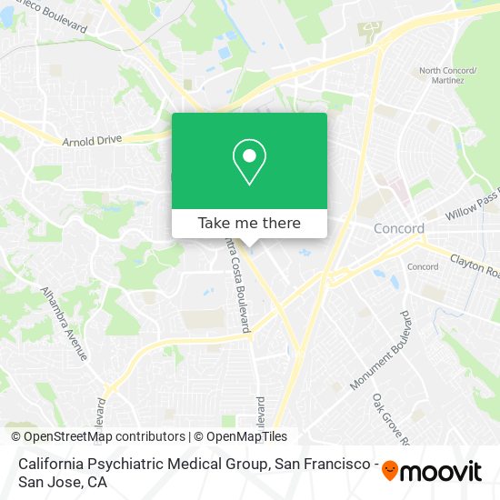 California Psychiatric Medical Group map