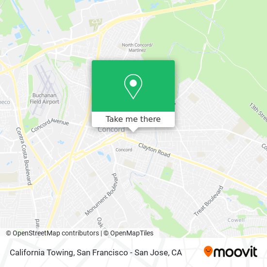 Mapa de California Towing