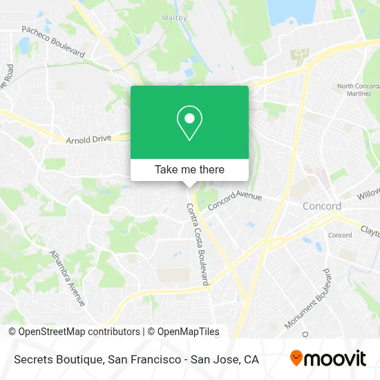 Secrets Boutique map