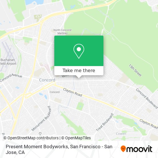 Present Moment Bodyworks map