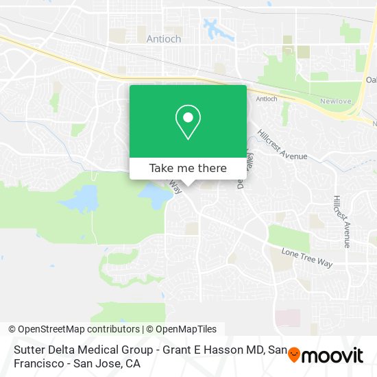 Mapa de Sutter Delta Medical Group - Grant E Hasson MD