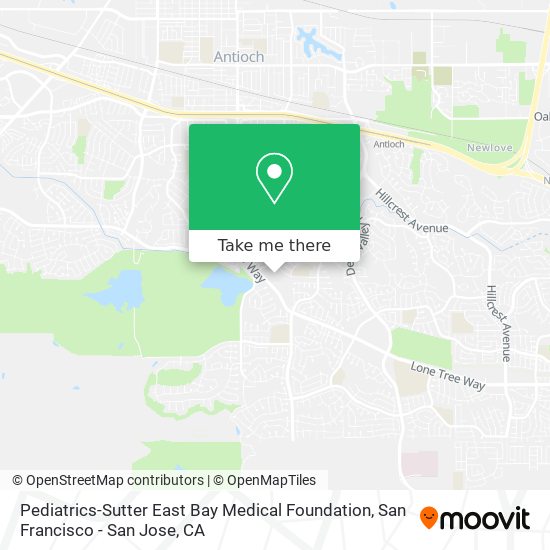 Mapa de Pediatrics-Sutter East Bay Medical Foundation