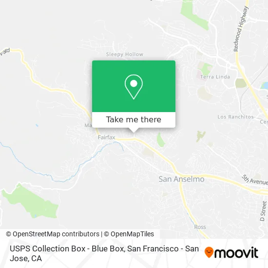 USPS Collection Box - Blue Box map