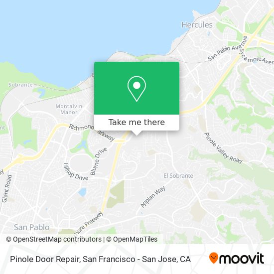 Mapa de Pinole Door Repair