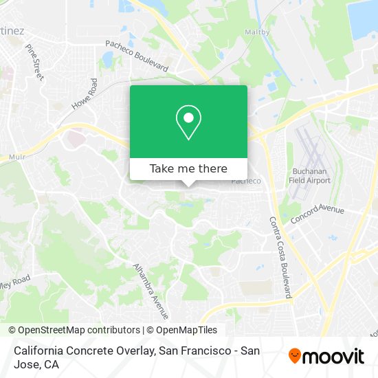 California Concrete Overlay map