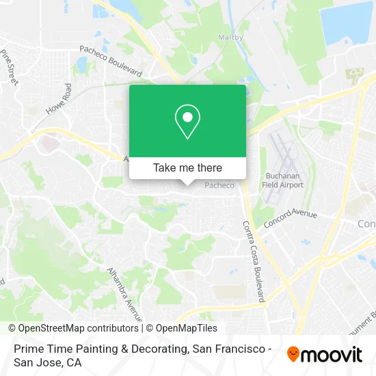 Prime Time Painting & Decorating map