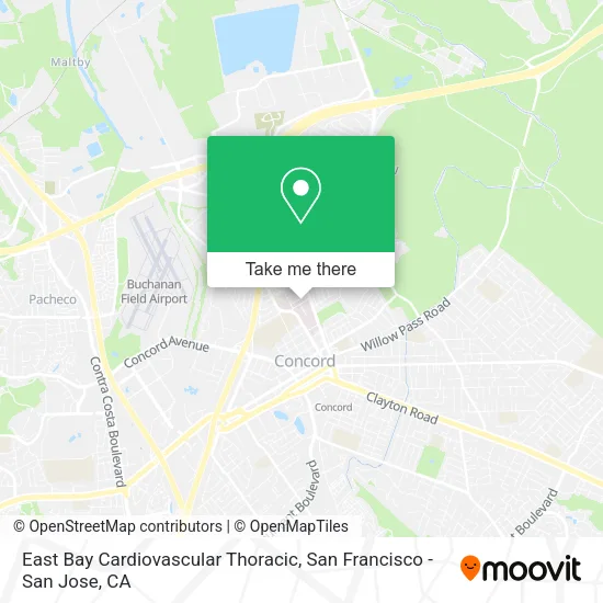 East Bay Cardiovascular Thoracic map