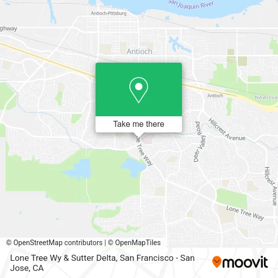Lone Tree Wy & Sutter Delta map