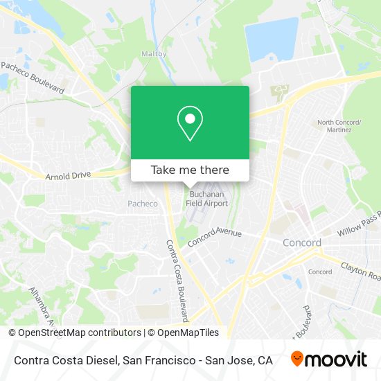 Mapa de Contra Costa Diesel