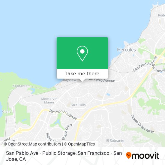 San Pablo Ave - Public Storage map