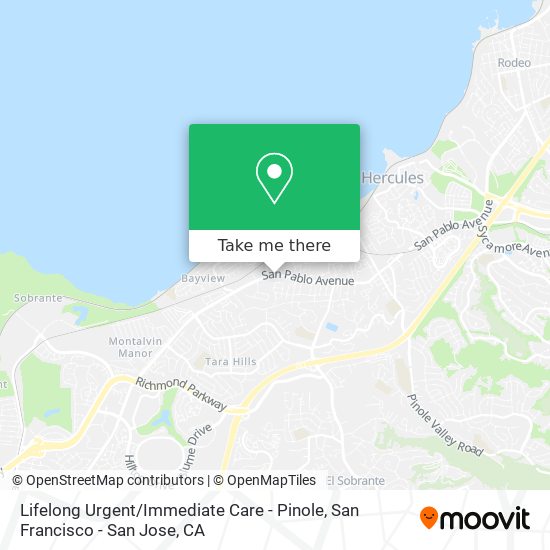 Mapa de Lifelong Urgent / Immediate Care - Pinole