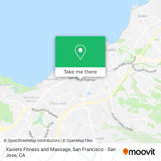Xaviers Fitness and Massage map