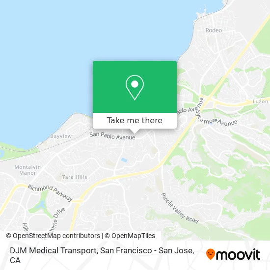 Mapa de DJM Medical Transport