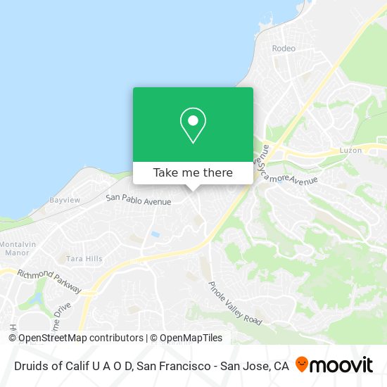 Druids of Calif U A O D map