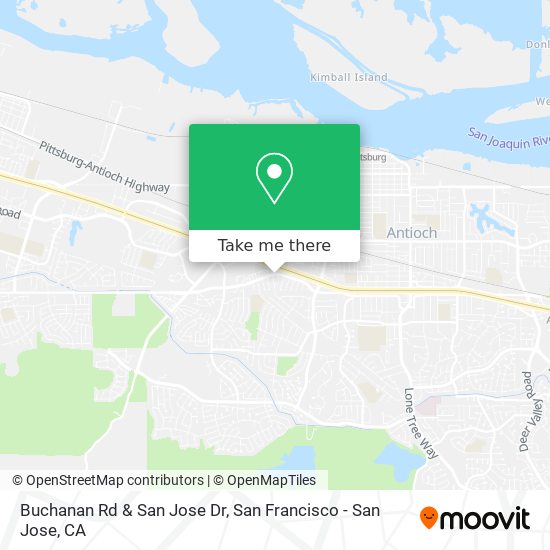 Buchanan Rd & San Jose Dr map