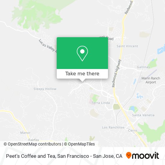 Mapa de Peet's Coffee and Tea