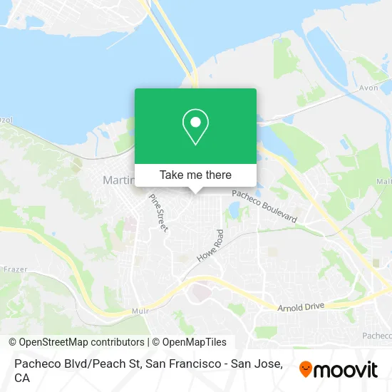 Pacheco Blvd/Peach St map