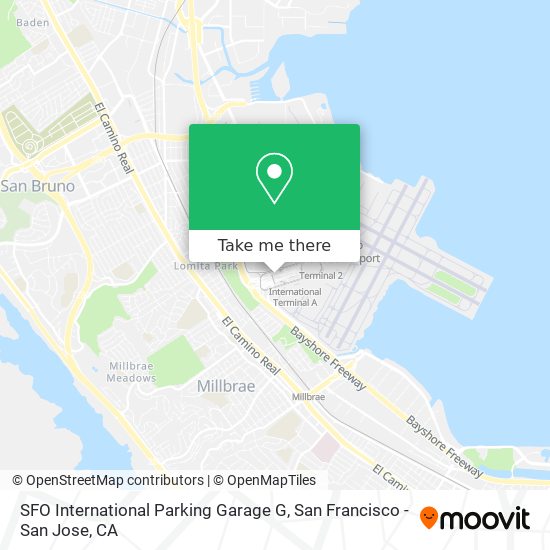 SFO International Parking Garage G map
