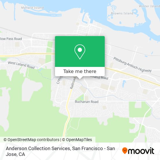 Anderson Collection Services map