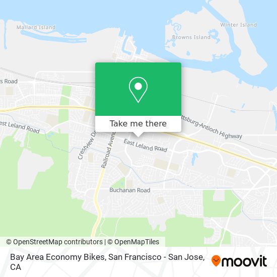 Mapa de Bay Area Economy Bikes