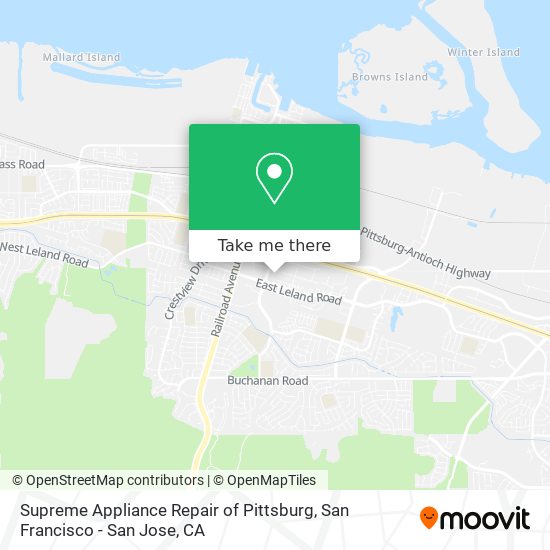 Mapa de Supreme Appliance Repair of Pittsburg