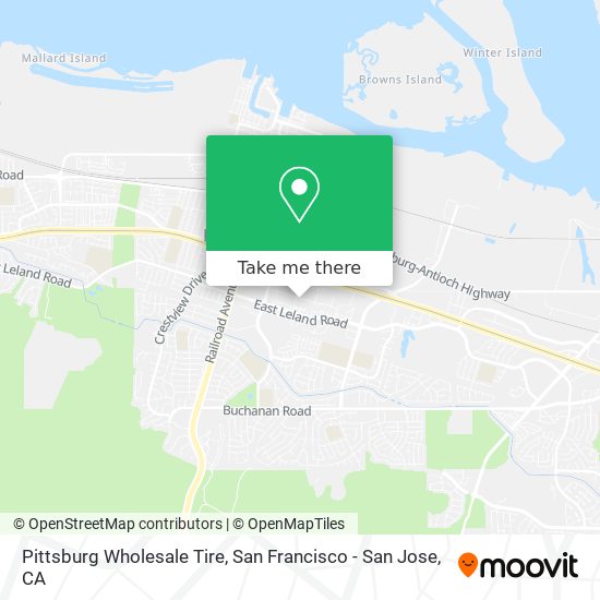 Pittsburg Wholesale Tire map