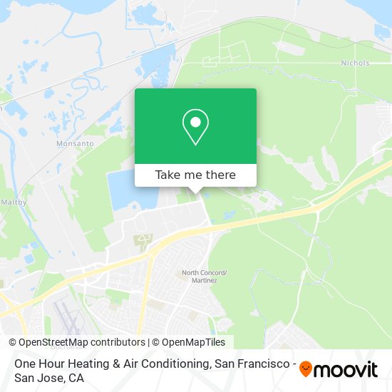 One Hour Heating & Air Conditioning map