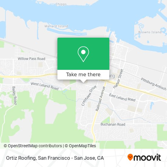 Ortiz Roofing map