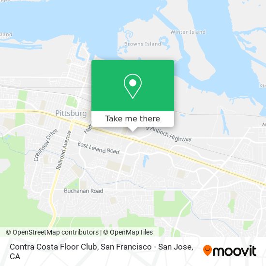 Contra Costa Floor Club map