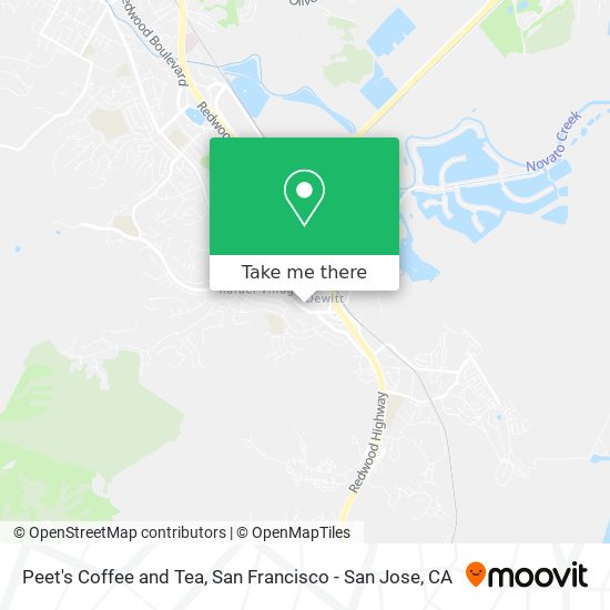 Peet's Coffee and Tea map