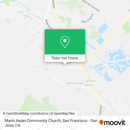 Marin Asian Community Church map