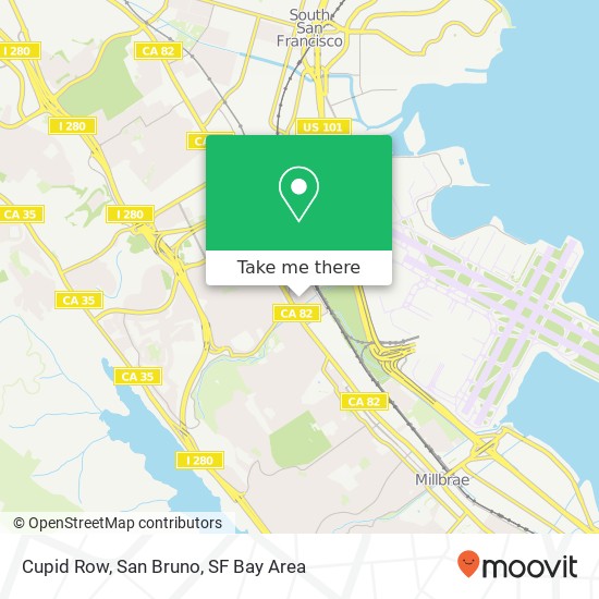 Mapa de Cupid Row, San Bruno