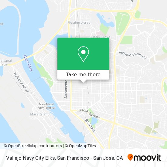 Mapa de Vallejo Navy City Elks