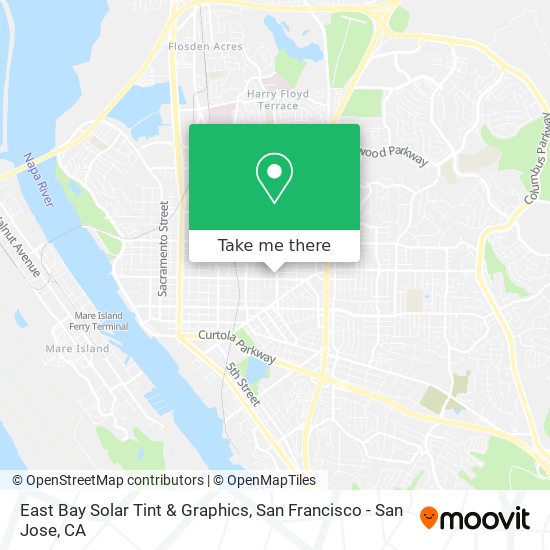 East Bay Solar Tint & Graphics map