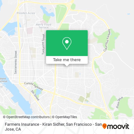 Farmers Insurance - Kiran Sidher map