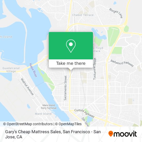 Gary's Cheap Mattress Sales map