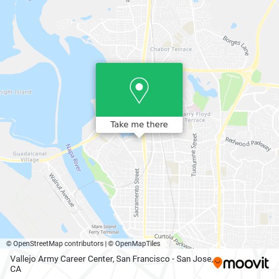 Mapa de Vallejo Army Career Center