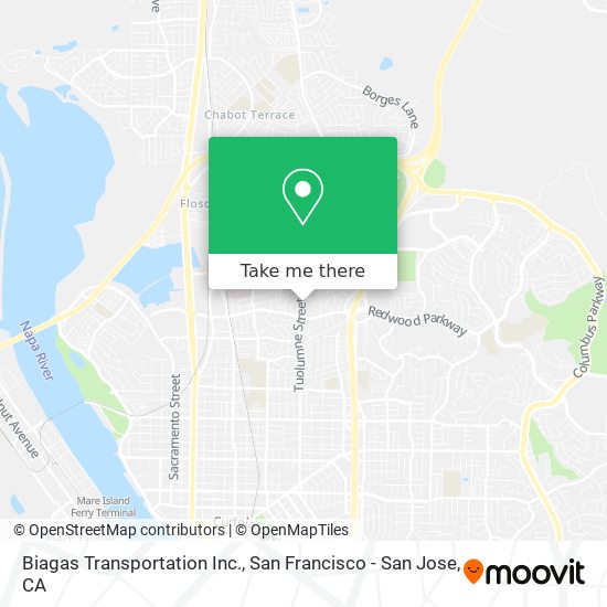 Biagas Transportation Inc. map