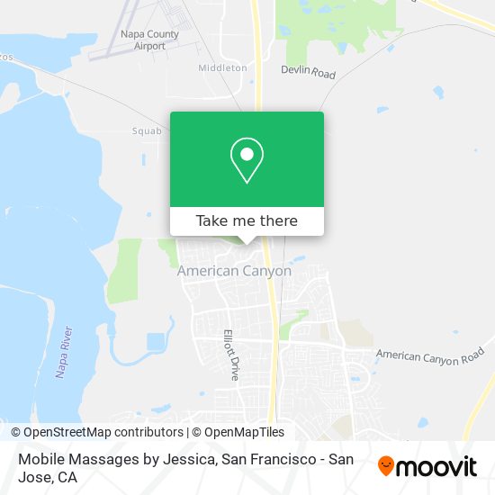 Mobile Massages by Jessica map