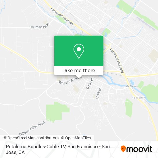 Mapa de Petaluma Bundles-Cable TV