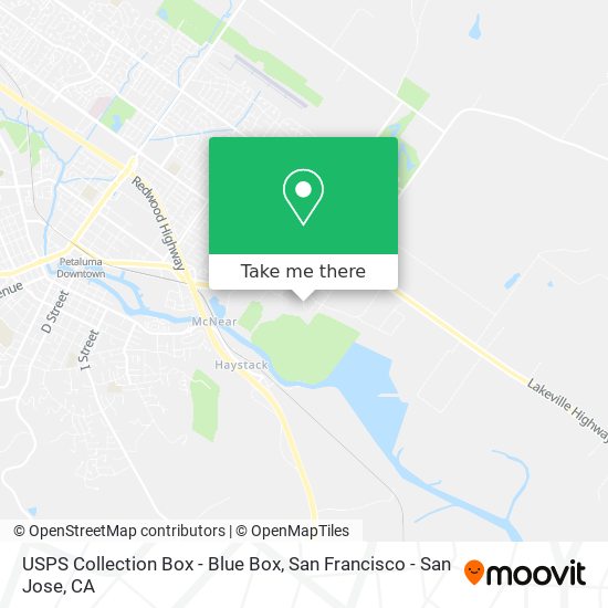 Mapa de USPS Collection Box - Blue Box